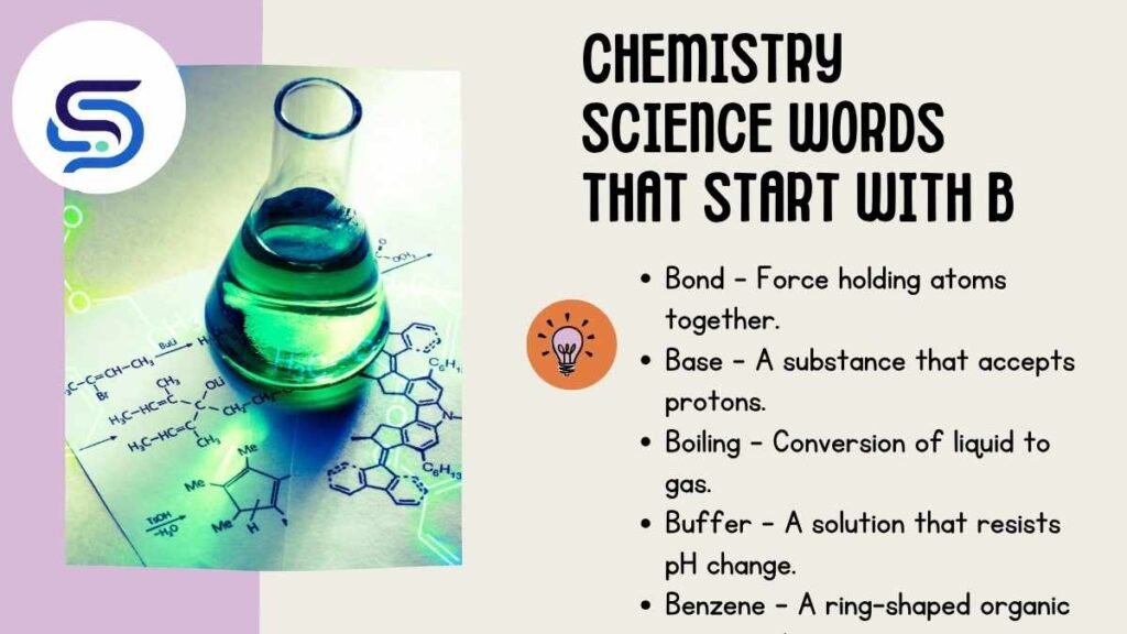 Chemistry Science Words That Start With B