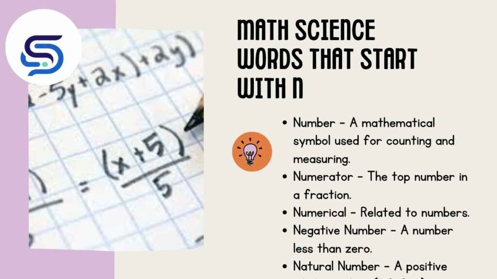 Math Science Words That Start With N