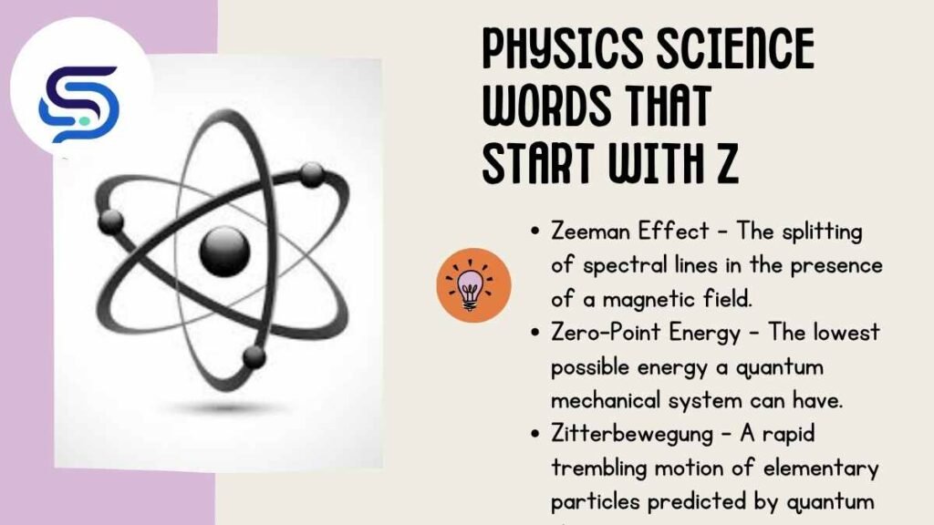 Physics Science Words That Start With Z