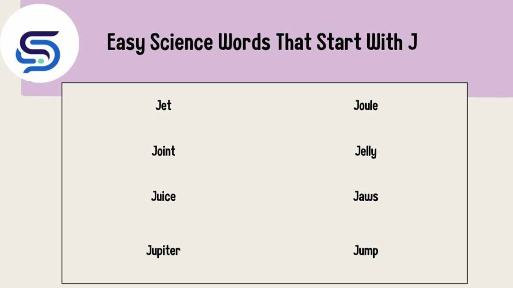 Easy Science Words That Start With J 