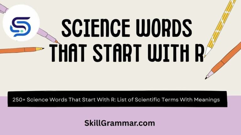 Science Words That Start With R