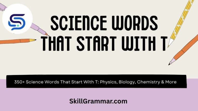 Science Words That Start With T