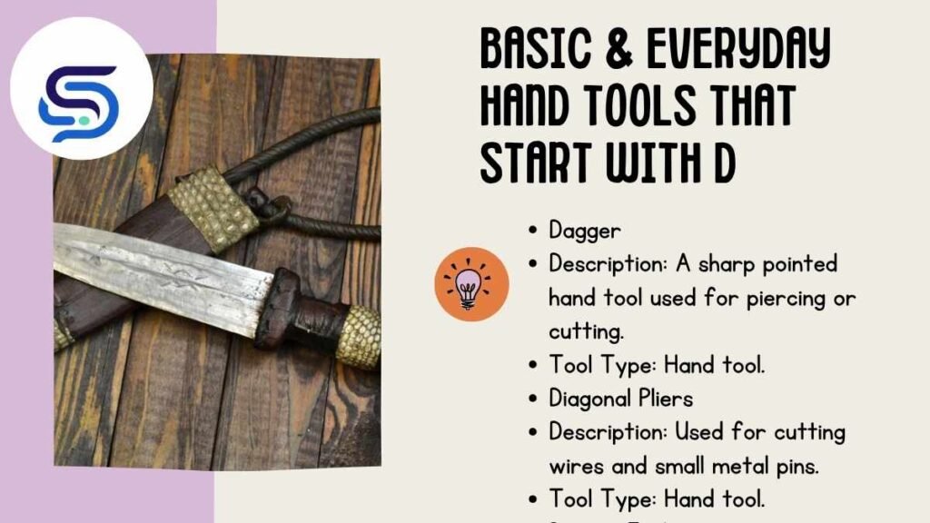 Basic & Everyday Hand Tools That Start With D