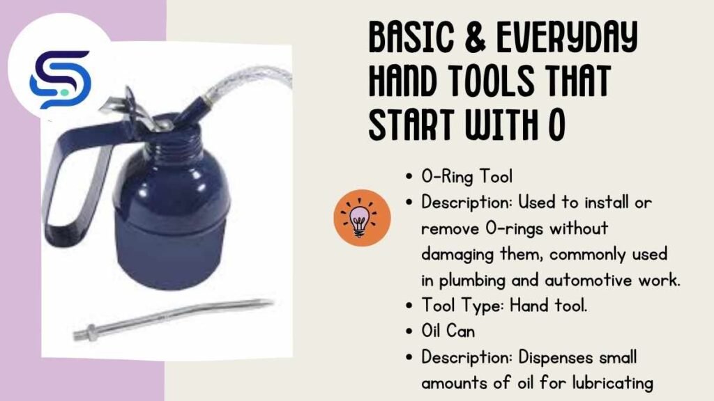 Basic & Everyday Hand Tools That Start With O