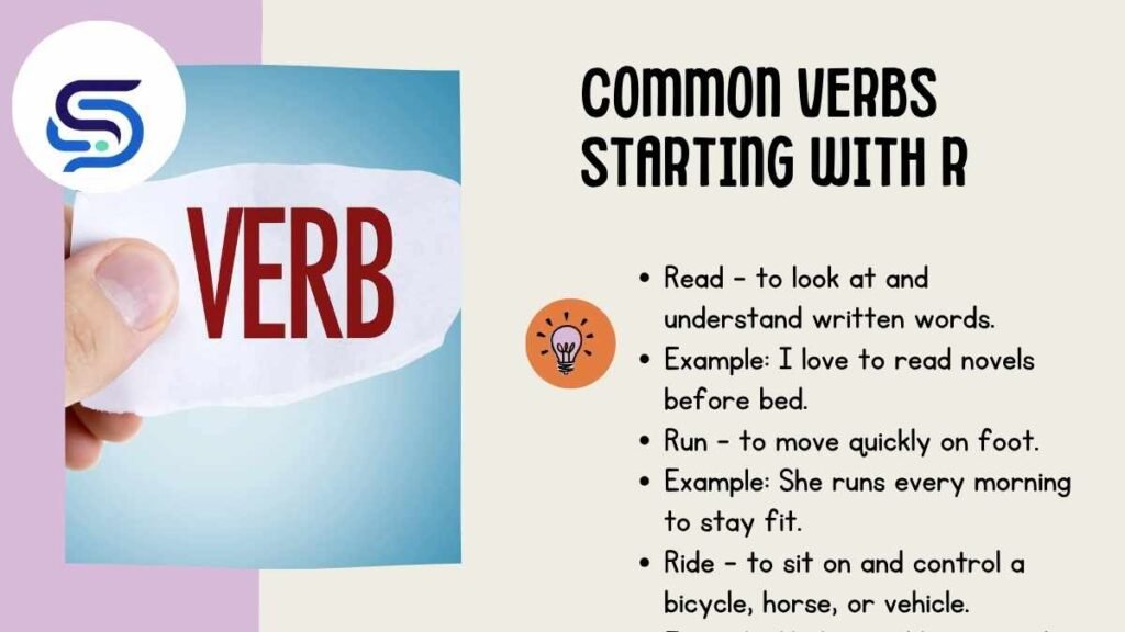 Common Verbs Starting With R