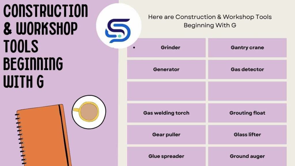 Construction & Workshop Tools Beginning With G