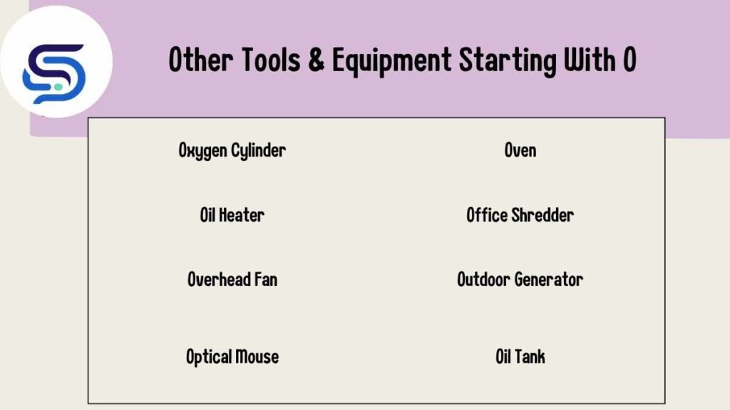 Other Tools & Equipment Starting With O 