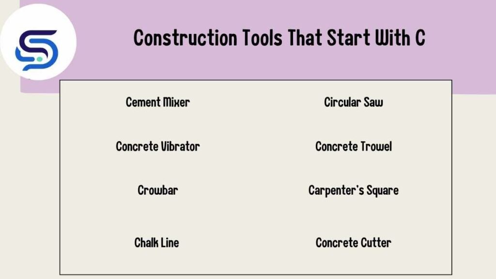 Construction Tools That Start With C