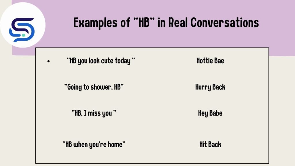 Examples of “HB” in Real Conversations
