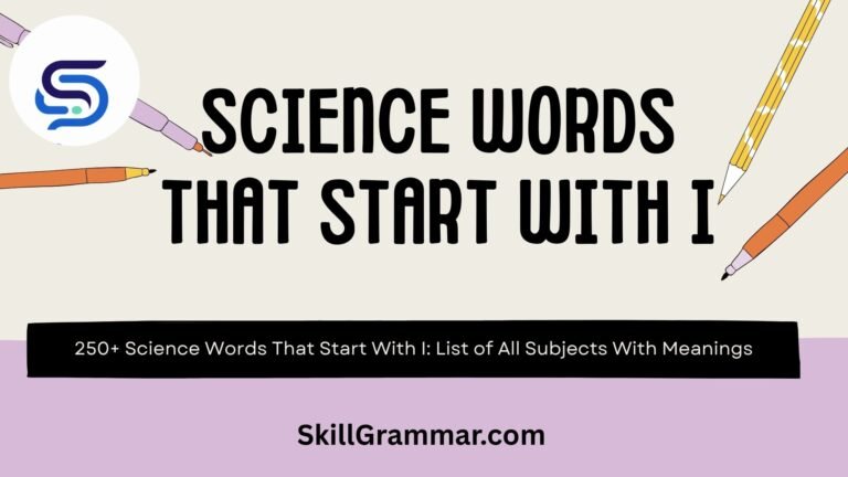 Science Words That Start With I