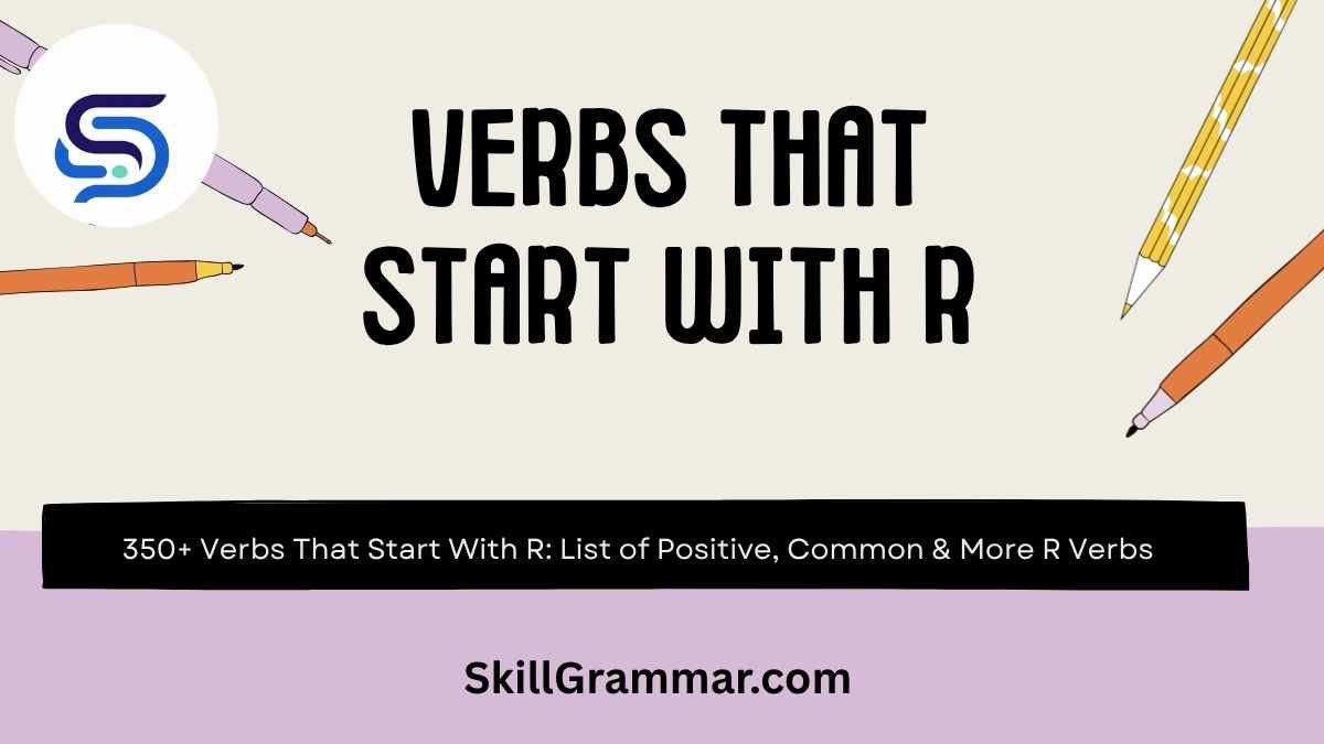 Verbs That Start With R
