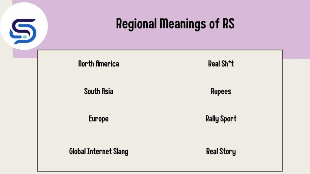 Regional Meanings of RS